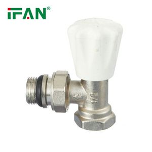 Ifan Free Sample Brass Valve 1/2" 3/4" Brass Radiator Valves Angle Chrome Brass Radiator Valve