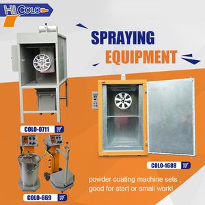 Cheap Whole Set Powder Coating Booth and Oven with Machine for Automotive /Motorcycle Painting Work