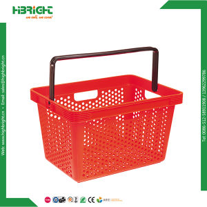 Supermarket Plastic Retail Shopping Basket 28L