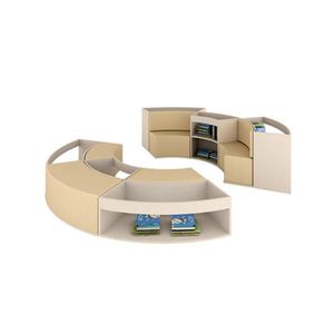 Rubber Wood Kids Furniture with Open Storage for Creative Play Areas