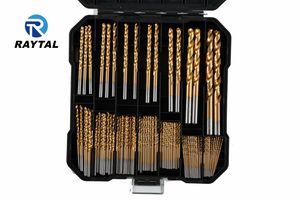 Raytal 99 PCS HSS Twist Drill Bit Set, Titanium Coated