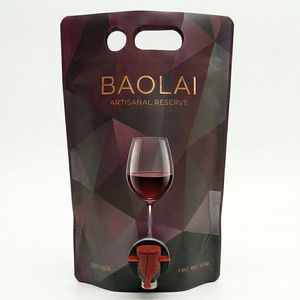 Custom Printed 750ml 1.5L 3L Wine Packaging Liquid Beverage Stand up Beutel Wein Packaging Pouch with Valve