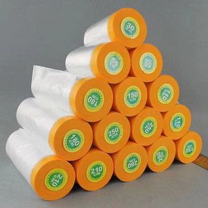 Disposal Pre-Taped Protective Masking Film Paper Tape for Automotive Furniture Painting Covering