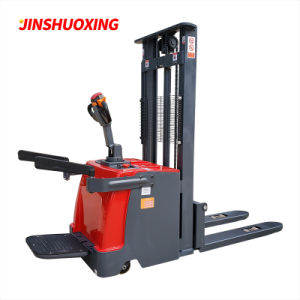 2 Ton High Capacity Battery Forklift Electric Pallet Stacker with Foldable Pedal