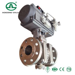 Durable Pneumatic T-Type Three Way Ball Valve for Efficient Flow