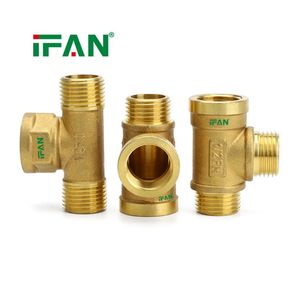 Ifan Manufacturer Brass Threaded Fitting Coupler Adapter Male Female Threaded Brass Pipe Fitting