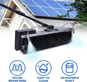 Automatic Water-Fueled Telescopic Photovoltaic Cleaning Brush