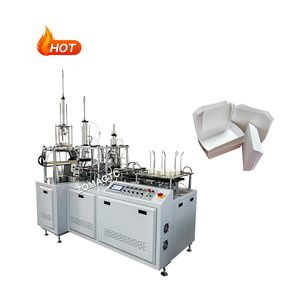 Automatic Hexagonal PE Coated Food Box Erecting Forming Machine 6 Corners Take Away Fast Food Container Maker Paper Food Lunch Box Making Machine