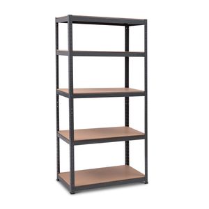 Heavy Duty Powder Coated Boltless Steel Storage Rack System 5-Layer Adjustable MDF