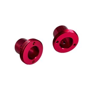 CNC Custom Aluminum Red Anodized for Hardware Parts Machine Accessories Flange Sleeve