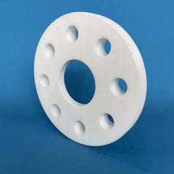 Custom CNC Machined External Thread PTFE Flange Plate with High Tolerance Precision
