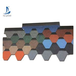 Mosaic Asphalt Shingle Colorful Roofing Atap Bitumen Fiberglass Cheap Roof Tile Sheets