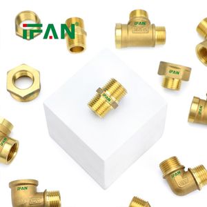 Ifan Brass Threaded Fitting Brass Tube Fittings Male Female Elbow Socket Brass Pipe Fitting