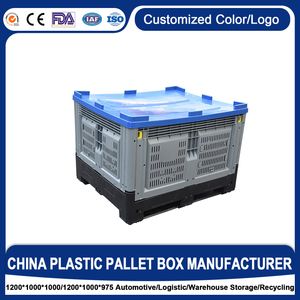 Heavy Duty Stackable Bulk Containers Industrial Plastic Pallets Bins