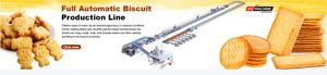 Fully Automatic Soft & Hard Biscuit Production Line, Industrial Biscuit Making Processing Line, Snack Biscuit Manufacturing Machinery Factory