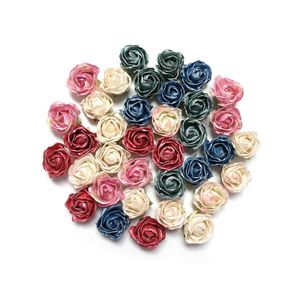 Wholesale Journal Silk Paper Flower Head for Scrapbooking Decoration