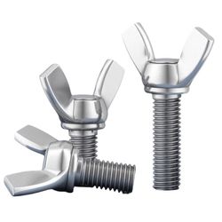 Fast Delivery DIN316 DIN318 Galvanized Zinc Plated 1/2" 3/4" Unc Unf SAE Grade 2 Steel Butterfly Wing Bolts Screws