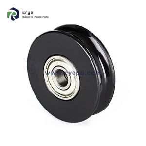 Factory Mass Production Custom Nylon POM HDPE Plastic Wheel Rollers Grooved Pulley Wheels for Agricultural