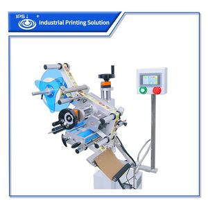 IPS 2026 New Arrival Top Side Label Machine with Tij Printer Label Application Machine for Coffee Bag Plastic Bag Cardbox Package