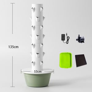 Smart Hydroponic Grow Tower System for Greenhouse Cultivation