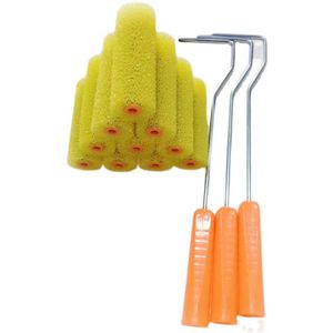 Home Renovation Yellow Sponge Paint Roller with PP Handle
