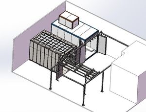 Large Walk in Manual Powder Coating Line with Whole Painting Set for Metal/Aluminum