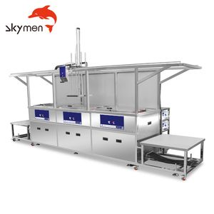 Semi-Automatic Industrial Ultrasonic Cleaner machine with Three Tanks Translation