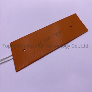Direct Sale 2" X5" Flexible Heating Pads 12V 50W Silicone Rubber Heater Element