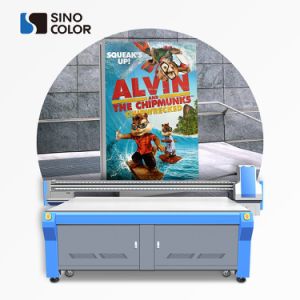 Sinocolor Four I3200-U Acrylic Glass Carpet Leather Large 2513 UV Flatbed Printer with Negative Pressure
