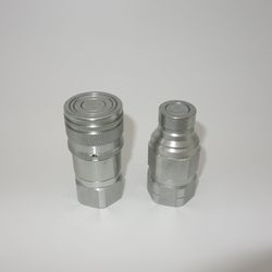 Naiwo Coupling 1/2 Body 1/2bsp Coupler Flat Head Hydraulic Quick Coupling Steel ISO 12.5
