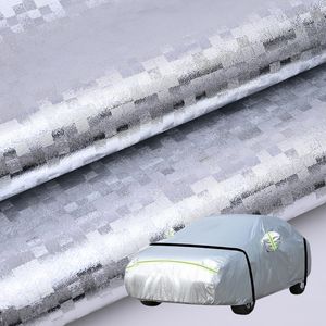 Glossy Check-Pattern Silver Laminated Spunlace Non-Woven Fabric for Car and Motorcycle Cover