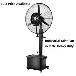 High Pressure Misting Fan 26 Inch Industrial Cooling Mist Fan Outdoor