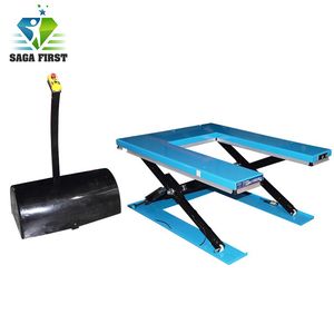 U Shape 1500kg 860mm Electric Hydraulic Pallet Scissor Lift Table