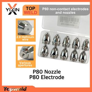 Consumables Consumable P80 Electrode Tips Cutter Torch Nozzle for Air Plasma Cutting Machine Tips Cutter Torch Nozzle for Air Plasma Cutting Machine