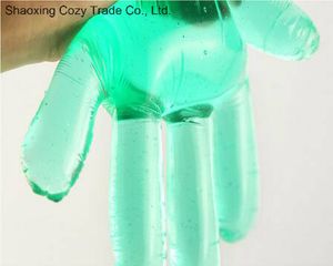 Green Transparent Waterproof Disposable PE Gloves