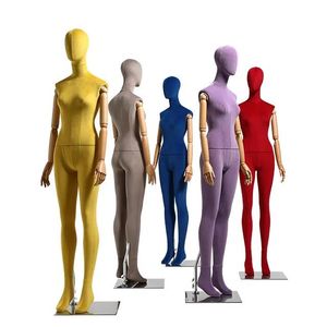 Colored Suede Mannequin Women's Clothing Store Window Full Body Mannequin