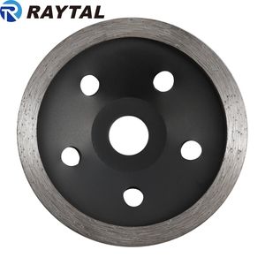 Raytal Continuous Rim Cup Diamond Grinding Wheel, Used for Concrete / Granite Polishing, 4-9 in. Diameter