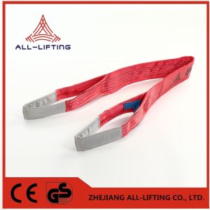 High Durability Duplex Flat Woven 5t Double Eye Flat Lifting Belt Polyester Webbing Sling