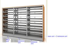 Double Side Metal Book Rack for Commercial and Library Use