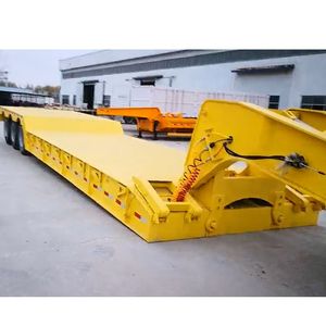 3/4 Axles 45-60 Tons Low-Bed Cargo Transport Step Deck Heavy Equipment Semi Trailer