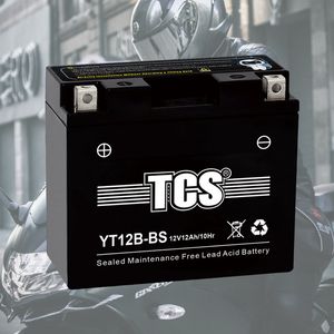 TCS  Motorcycle Battery Sealed Maintenance Free YT12B-BS