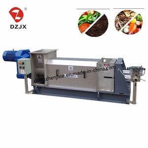 Dzjx Chinese Herbal Residue Kitchen Waste Screw Press Dehydrator Equipment for Home