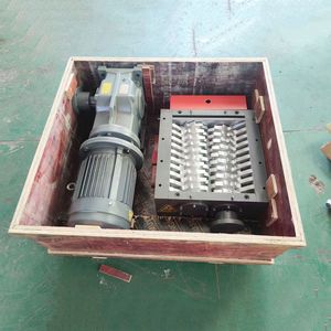 Double Shaft Waste Mini Shredder Box Chassis Plastic Shredder Blade