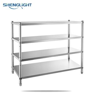 4 Layer Stainless Steel Shelf Commercial Stainless Steel Shelf for Hotel Restaurant Kitchen