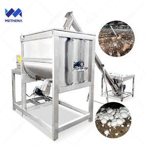 Stainless Steel Industrial Horizontal Dry Washing Powder Spice Screw Ribbon Blending Mixing Machine