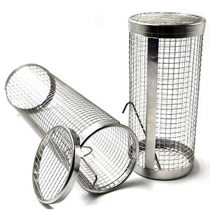 Stainless Steel Welded Mesh Grill Tube BBQ Grill Basket