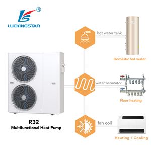 Luckingstar Multi-Function R32 15kw/18kw/22kw/25kw DC Inverter Air to Water Heat Pump Water Heaters