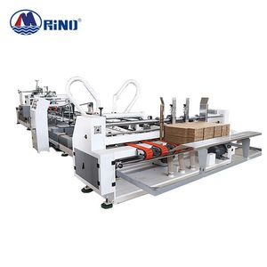 High Speed Carton Folding and Gluing Machine with Strapping
