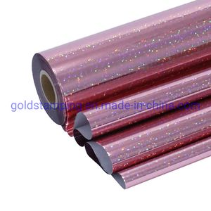 Hot Stamping Foil Paper Pink Holographic