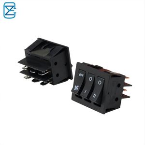 Manufacturer Kcd9-a 3poles 6pins Black Rocker Switch Without Light